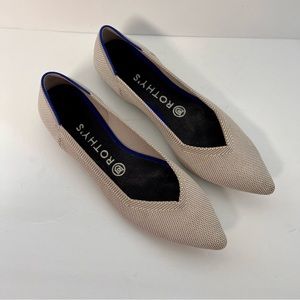 Rothys Gray Pointed Flat